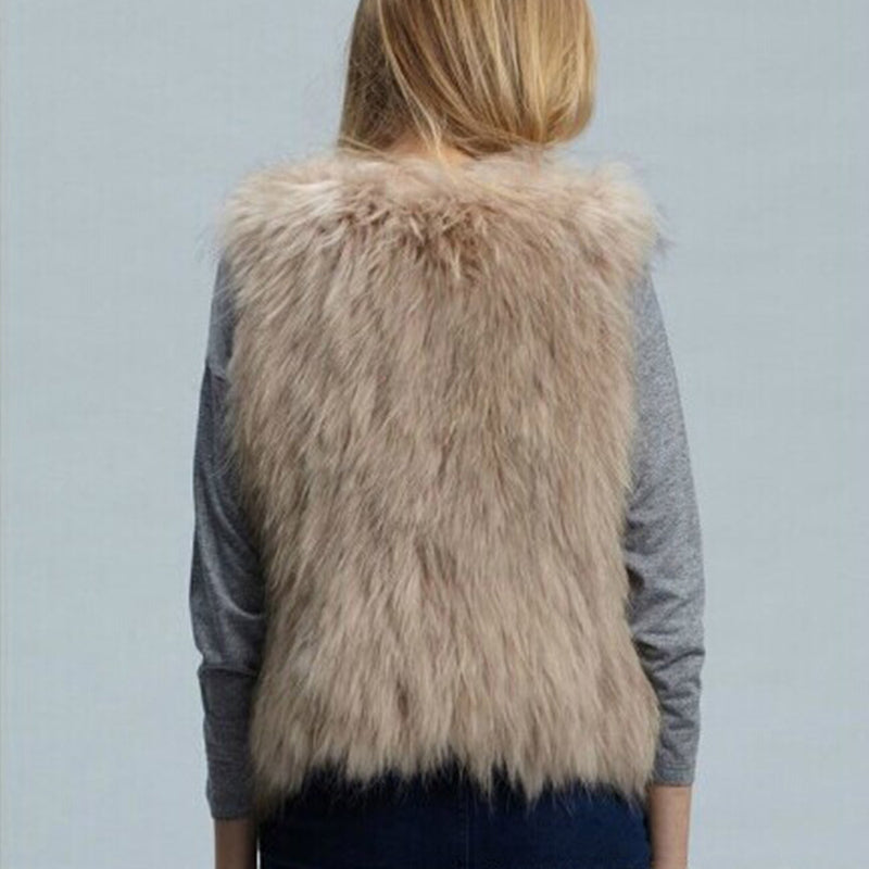 Women Fur Jacket Imitation Fur Trendy Warm Vest