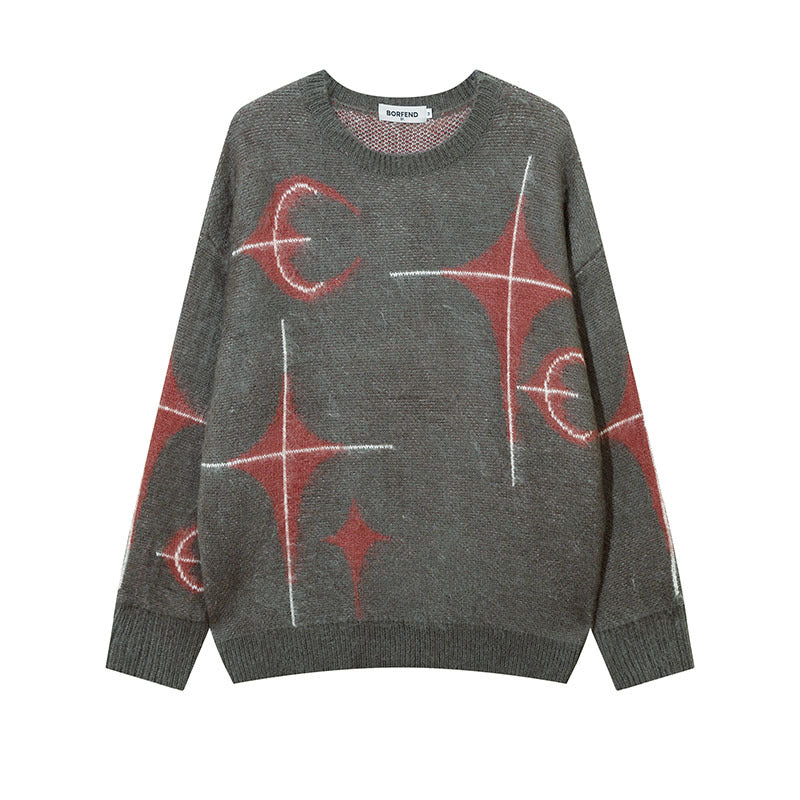 Women Sweater Oversize Knitted Sweater Retro Easy Matching
