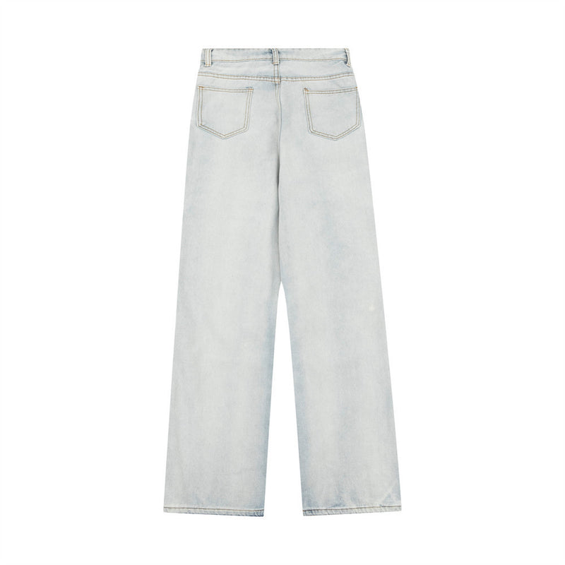 Men Jeans Multi-Pocket Workwear Trousers
