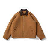Mens Vintage Jackets Vintage Lapel Jacket Padded Color Matching Cotton Clothing