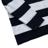 Kapital Sweater Vintage Black and White Stripe Trendy Idle Style Embroidered Crew Neck Letter Loose Sweater