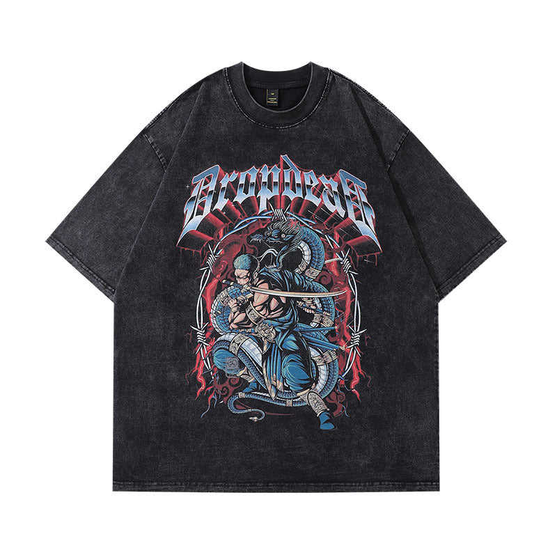 Men T-Shirt Vintage Printed Idle Style