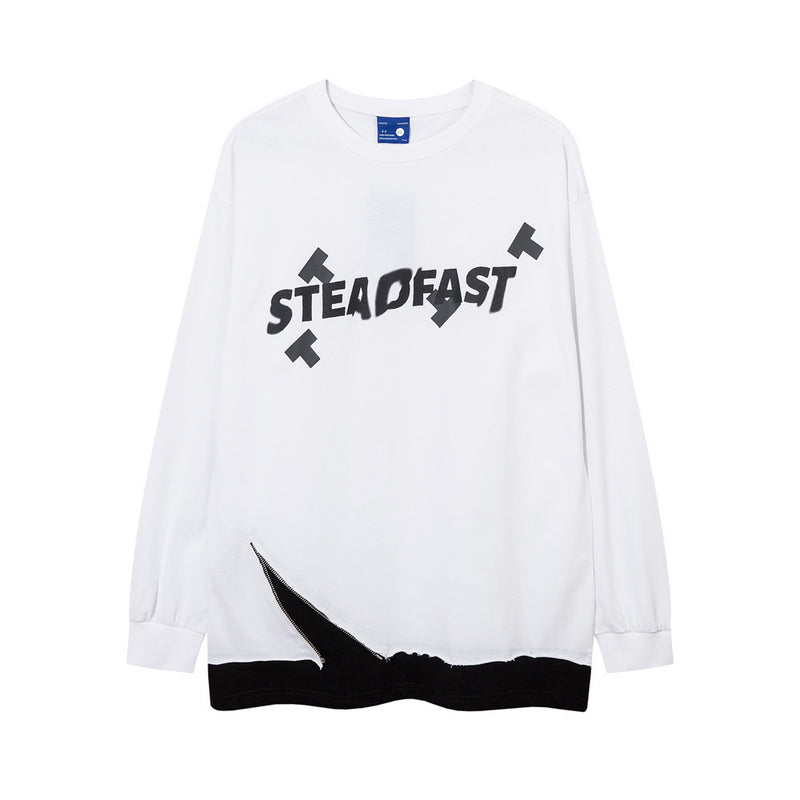 Men Long Sleeve T-Shirt Fake Two-Piece Long Sleeve T-shirt