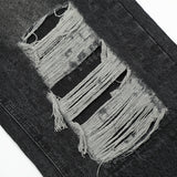 Men Jeans Hole & Patch Loose Casual