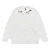 Men Fleece Lined Hoodie round Neck Sweater Men's Loose Sweatshirt Casual Top