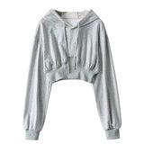 Women Hoodie Casual Sports Loose Solid Color