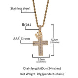 Jewelry Pendant Necklace Men's ZirconNecklaces Crosses Spectrum Necklaces Crosses