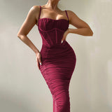 Women Dress Sexy Pleated Temperament