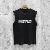 Purple Brand Distressed Tank T Shirts Distressed Sleeveless T-shirt Vest