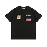 Off White T Shirts OW Eyes Letter Pattern Crew Neck Pullover Short Sleeves