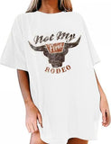 T-Shirt Women Oversized Not My First Rodeo Vintage Tee