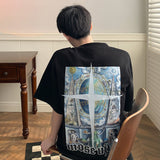 Men T Shirt Summer Loose Print