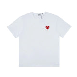 CDG Be Kind T Shirt CDG Classic Red Heart Embroidery Couple Short Sleeve T-shirt