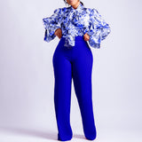 Women Jumpsuit Autumn and Winter Loose plus Size Casual Printing