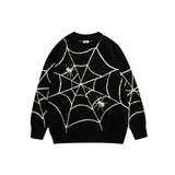Women Sweater Spider Web Knitted Sweater