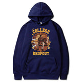 College Dropout Hoodie Kanye West Music Album Printed Sweats