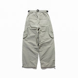 Cargo Pants Three-Dimensional Large Pocket Solid Color Drawstring