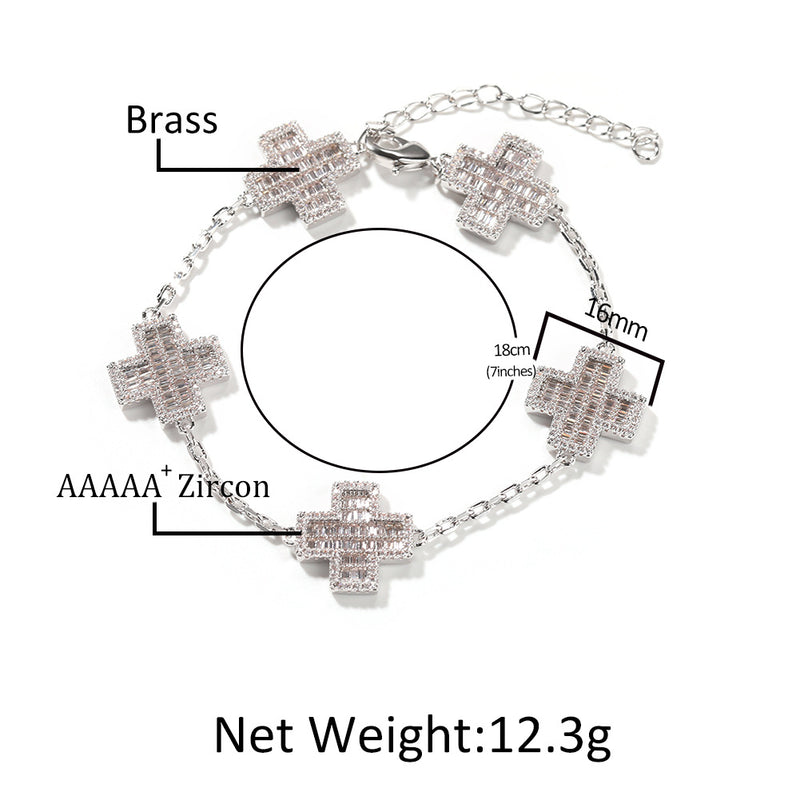 Bracelet Cross Bracelet Luxury Diamond Crosses Spectrum St. Valentine's