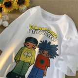 Men T Shirt Vintage Cartoon Doll Printing
