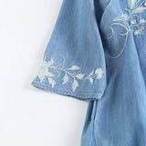 Women Dresses Embroidery Loose Dress