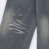 Men Jeans Loose Hole Retro Easy Matching
