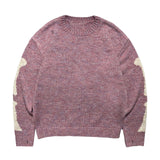 Kapital Sweater Vintage Pingtian Hehong round Neck Loose Bone Skeleton Knit Casual Sweater