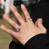 Rings Hip Hop Chinese Adjustable Ring Copper Zircon St. Valentine's