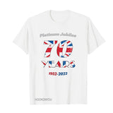 Inspired by Queen's Platinum Jubilee 2022 Elizabeth 70 Years T-shirt Pattern Printing