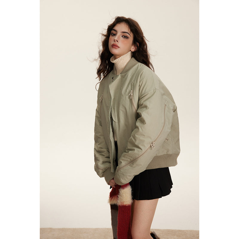 Unisex Coat Baseball Uniform Pilot Jacket Men and Women Loose