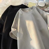 Men T Shirt Summer Retro Loose plus Size Casual