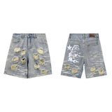 Hellstar Shorts Ripped Denim Shorts