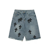 Chrome Heart Shorts Summer Denim Shorts