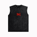 Purple Brand Distressed Tank T Shirts Distressed Sleeveless T-shirt Vest