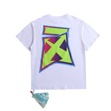 Ow T Shirts Graffiti Arrow Print Men and Women
