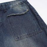 Men Jeans Ripped Special Design Burr Stitching