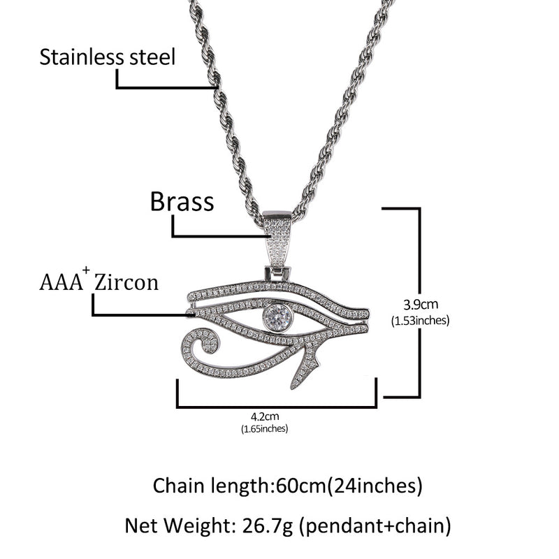 Jewelry The Eye of Horus Spectrum St. Valentine's Pendant Fashion Diamond Necklace The Eye of Horus Spectrum St. Valentine's