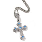 Jewelry Hip Hop Cross Diamond Pendant Necklaces Vintage St. Valentine's Crosses Spectrum Egypt Pieces Necklaces