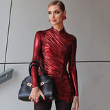 Women Dress Hot Girl Tight Pleated