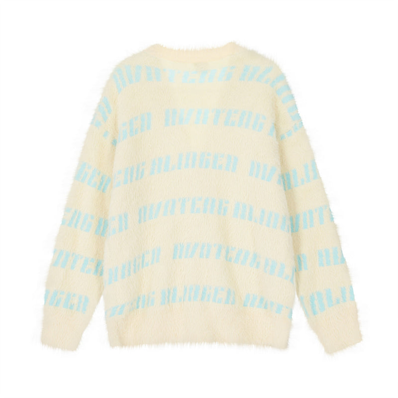Men Sweater Fleece-Lined Knitting Cardigan Jacket