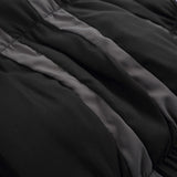 Men Cotton Mixed Jacket Coat Stitching Contrast Color Striped Bread Coat Men's Winter Cotton Dress Loose Zip Coat