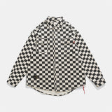 Men's Long Sleeved T Shirt Plaid Long Sleeve Shirt Men's Loose Three-Dimensional Shirt Outer Wear