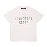 Fog Essentials T Shirts Spring/Summer FOG Double Line Letter Print Crew Neck Short Sleeves