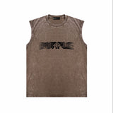 Purple Brand Distressed Tank T Shirts Distressed Sleeveless T-shirt Vest