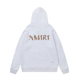 Amiri Hoodie AMI Lace Embroidery Letter Pattern Hooded Sweater for Men and Women