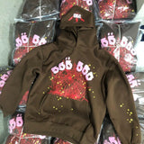 Sp5der Hoodie Puff Print Clarksons Same Loose