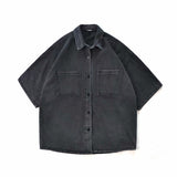 Men Shirts Workwear Denim Shirt Summer Coat