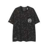 CHH Chrome Heart T Shirts Sanskrit logo embroidery fashion versatile loose T-shirt