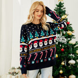 Black Christmas Sweater Christmas Tree Sweater Ice Man Thick Sweater