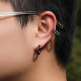 Earrings Hip Hop Zircon Ear Clips Spectrum
