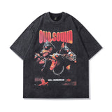 Men T-Shirt Doberman Pinscher Vintage Print Loose